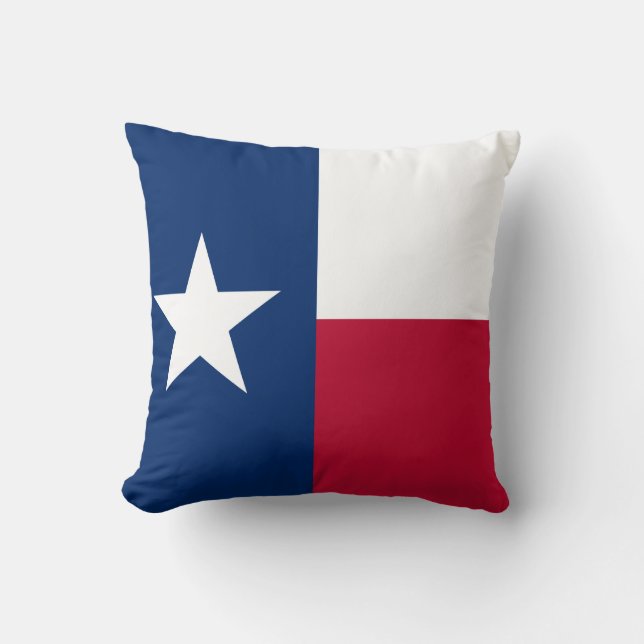 Texas state flag square zipper Throw Pillow (Front)