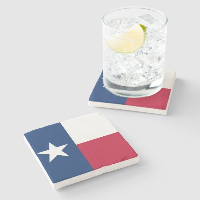 Texas State Flag Stone Coaster (Side)
