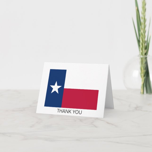 Texas State Flag Thank You Card (Front)