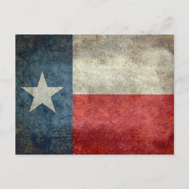 Texas state flag vintage retro style postcard (Front)
