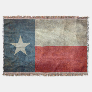 Texas state flag vintage retro style Throw Blanket