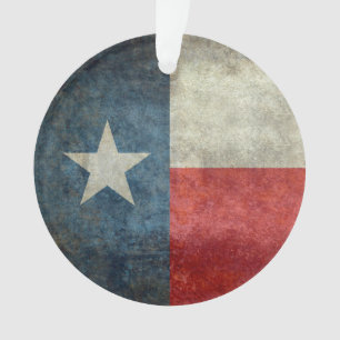 Texas state flag vintage retro style tree ornament