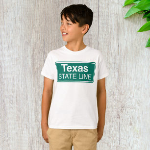 Texas State Line Classic Green Highway Sign T-Shirt