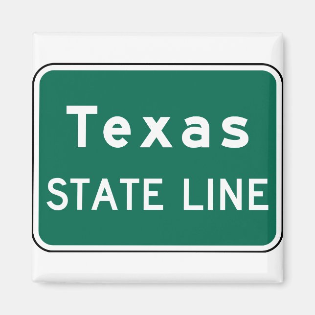 Texas State Line Road Sign Magnet (Front)