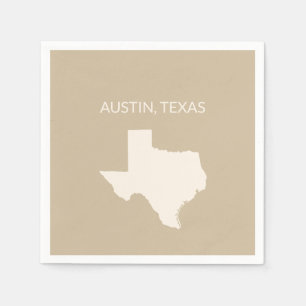 Texas State Map Home Decor Napkin