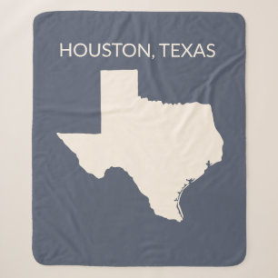Texas State Map Home Decor  Sherpa Blanket