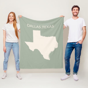 Texas State Map Home Decor Sherpa Blanket