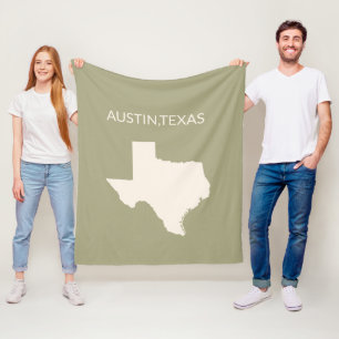 Texas State Map Home Decor Sherpa Blanket