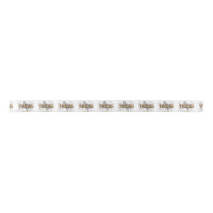 Texas State Map Satin Ribbon