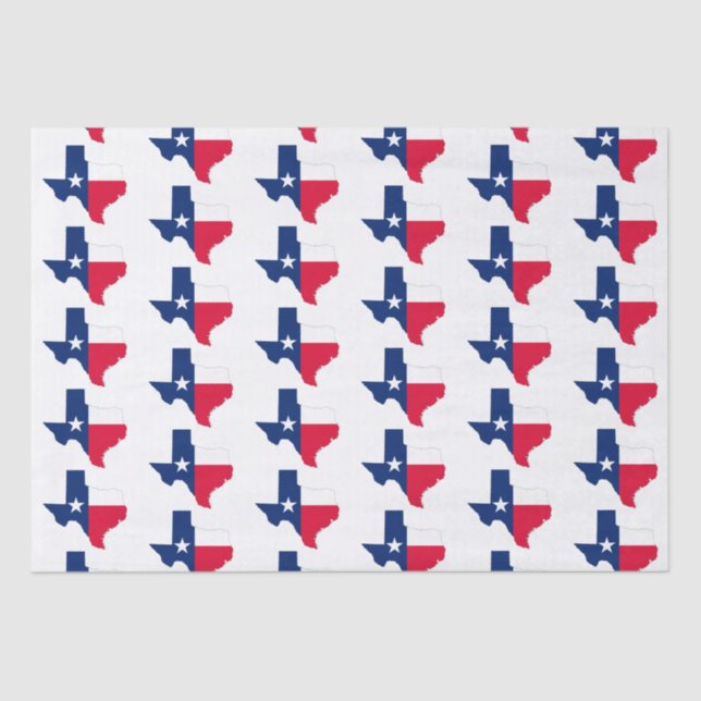 Texas State Outline and Flag Colours, Tissue Paper (Front)