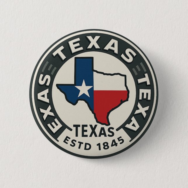 Texas state pride  6 cm round badge (Front)