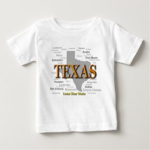 Texas State Pride Map Silhouette Baby T-Shirt
