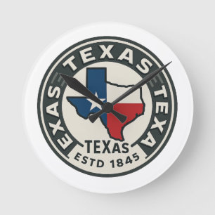  Texas state pride  Round Clock
