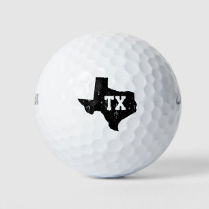 Texas state silhouette custom monogram Wilson Golf Balls