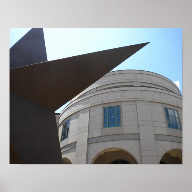 Texas State Star & Texas State Museum Poster (Front)