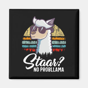Texas State Test Day Llama Alpaca For Students Gif Magnet