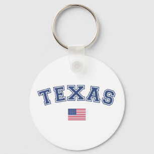 Texas State USA Flag Key Ring