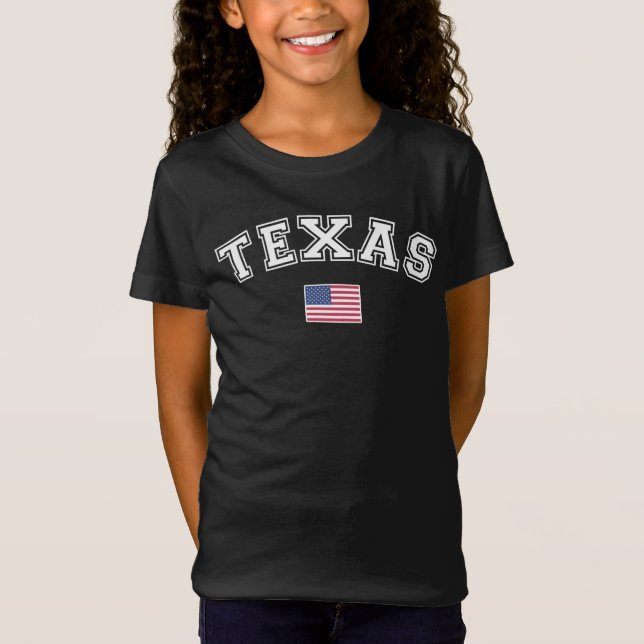 Texas State USA Flag T-Shirt (Front)