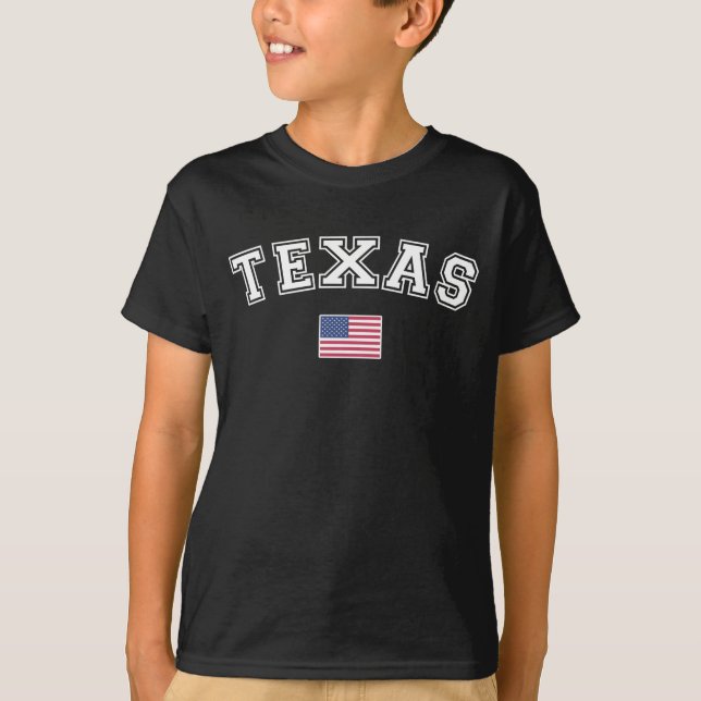 Texas State USA Flag T-Shirt (Front)