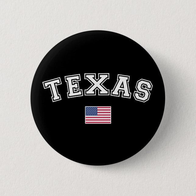 Texas State USA Flag T-Shirt 6 Cm Round Badge (Front)