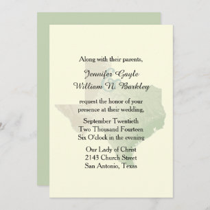 Texas State Wedding Invitation 2