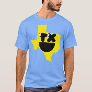 Texas States of Happynes Texas Smiling Face T-Shirt