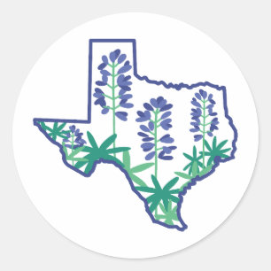 Texas Sticker, Texas State Sticker, Texan, Texas Classic Round Sticker