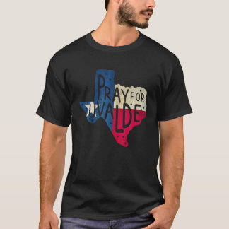 Texas Strong Pray For Texas Flag Map T-Shirt