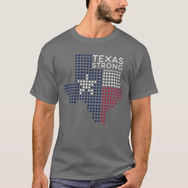 Texas Strong USA Flag Pray for Texas T-Shirt (Front)