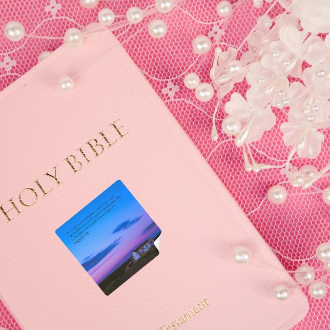 Texas Sunset Faith Sticker – Psalm 23:1-2 Sticker (Creator Uploaded)