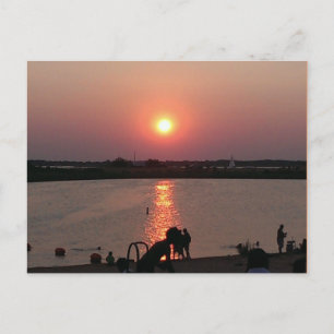 Texas sunset on Lewisville Lake Postcard