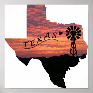 Texas Sunset Poster