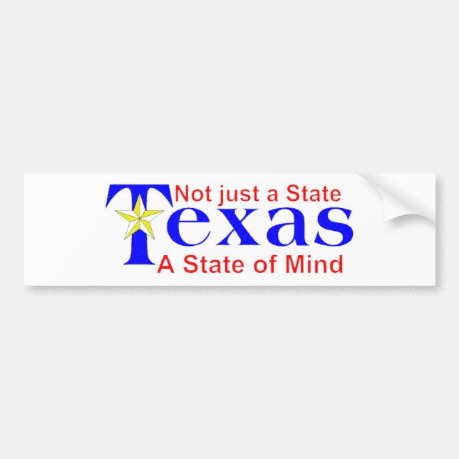 Texas T-shirt and mugs Bumper Sticker (Front)