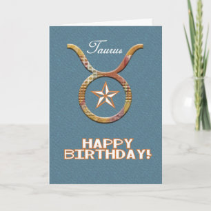Texas Taurus Birthday-zodiac/astrology Card