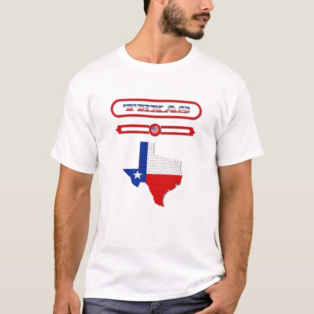 TEXAS, TEXAS OF MAP, UNITED STATES. SAMER BRASIL T-Shirt (Front)