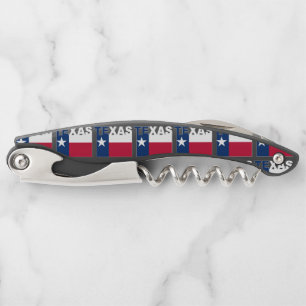 Texas Text Flag Corkscrew