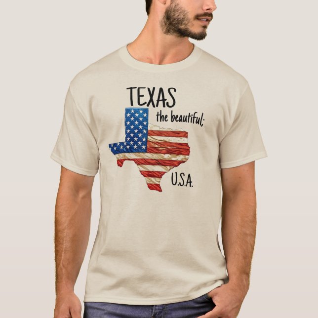 TEXAS the beautiful USA T-Shirt (Front)