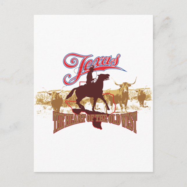 Texas - The Heart of the West Postcard (Front)