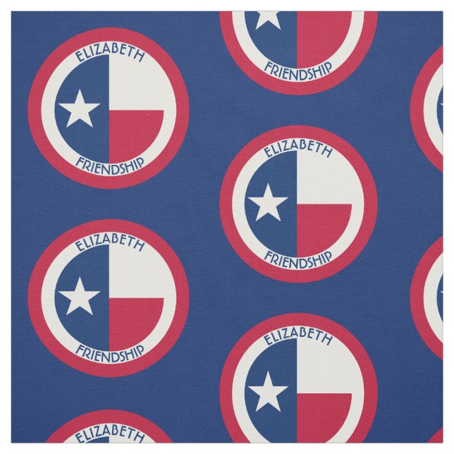 Texas The Lone Star Personalised Flag Fabric (Swatch)