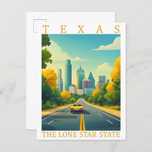 Texas the Lone Star State USA Travel Place Postcard