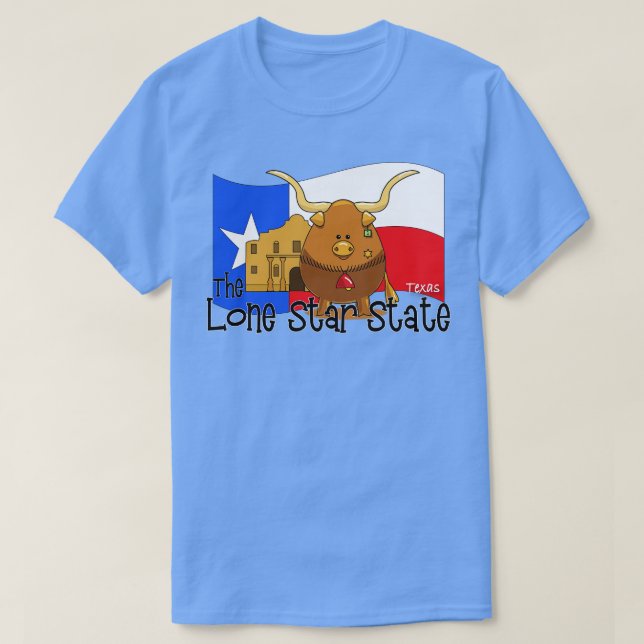 Texas The Lone State T-Shirt (Design Front)
