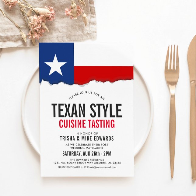 Texas Themed Cuisine | Party Flag Invite (Creator Uploaded)