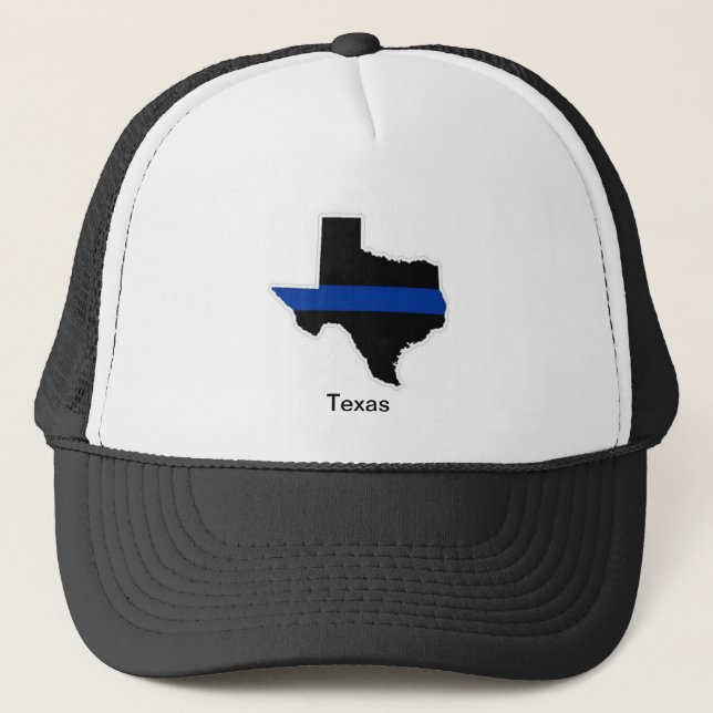 Texas Thin Blue Line Trucker Hat (Front)