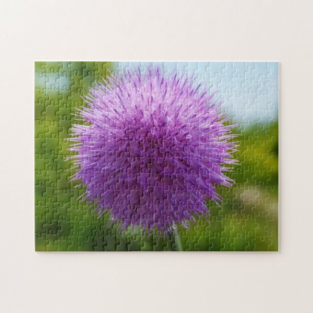 Texas Thistle Wildflower Flower Puzzle (Horizontal)