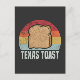 Texas toast Retro Vintage 1970s Postcard