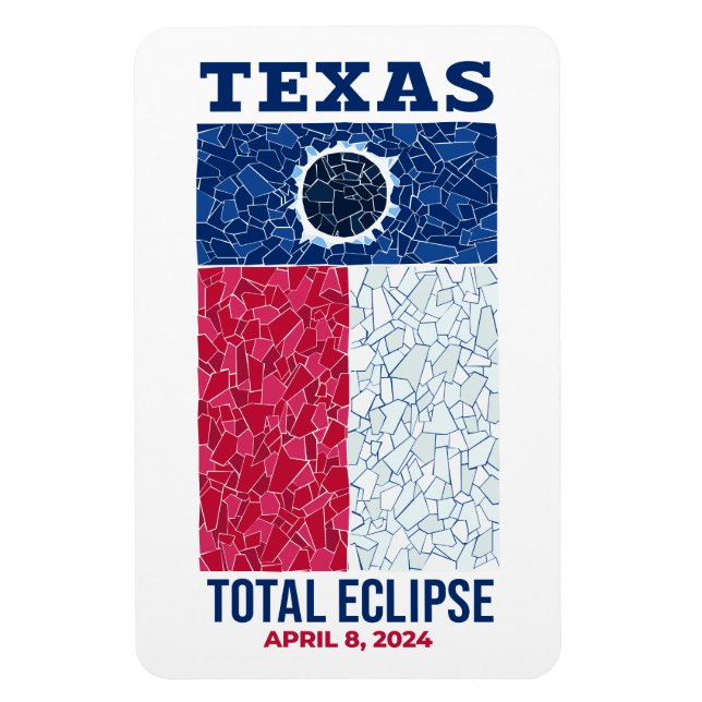 Texas Total Eclipse Flexible Photo Magnet (Vertical)