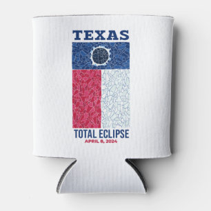 Texas Total Eclipse Foam Can Cooler