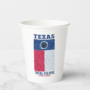 Texas Total Eclipse Paper Cups