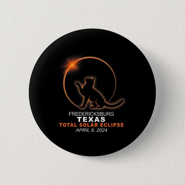 Texas Total Solar Eclipse 2024  6 Cm Round Badge (Front)