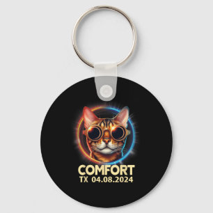 Texas Total Solar Eclipse 2024  Key Ring